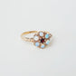 Garnet & opal cluster ring