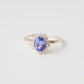 Tanzanite & topaz Lady Di-ring