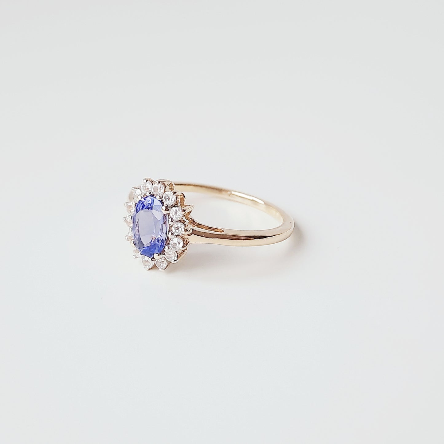 Tanzanite & topaz Lady Di-ring