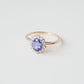 Tanzanite & topaz Lady Di-ring