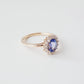 Tanzanite & topaz Lady Di-ring