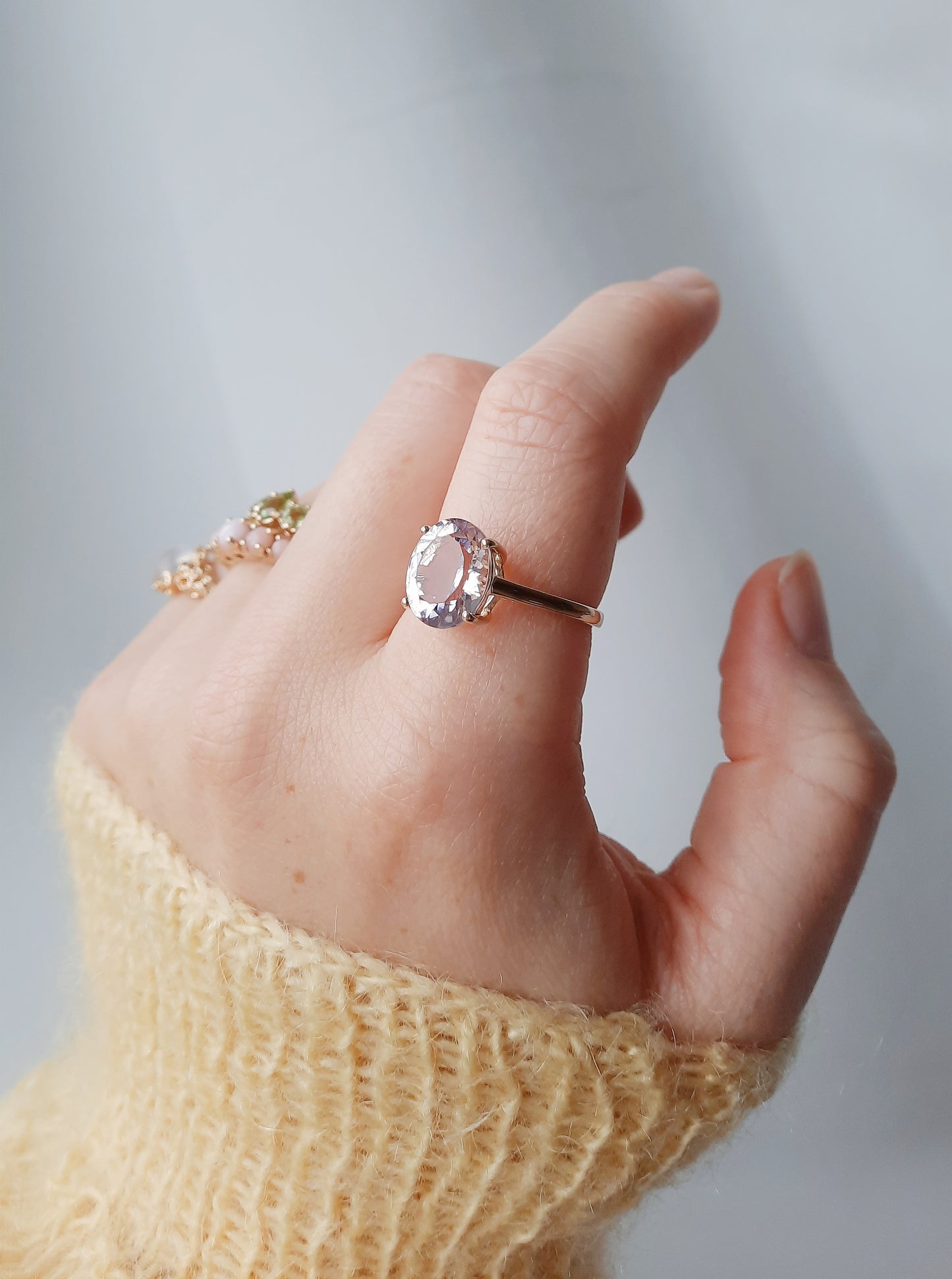 Oval cut amethyst