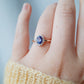 Tanzanite & topaz Lady Di-ring