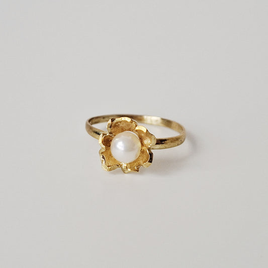 Pearl flower ring | NEW