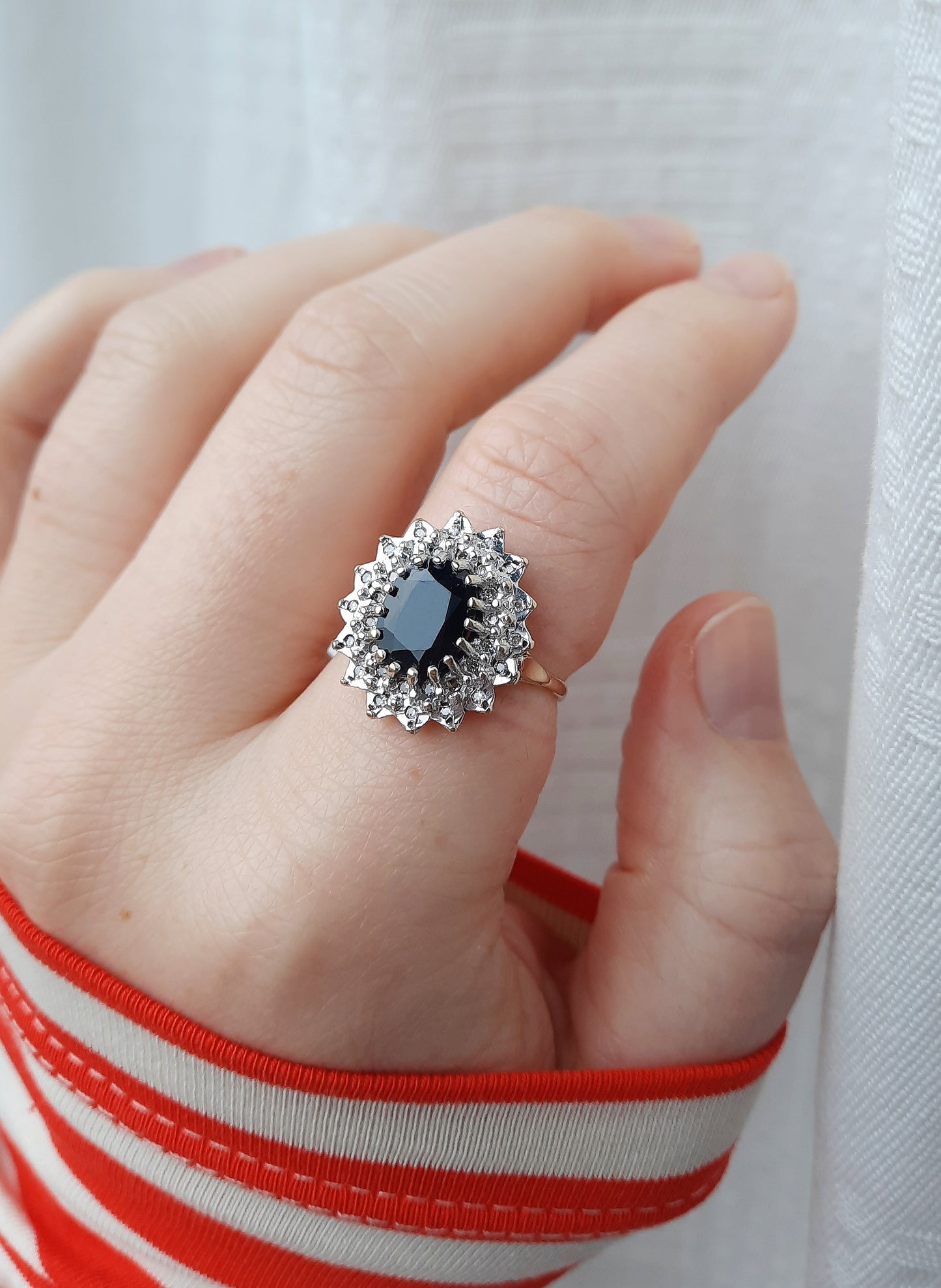 Diamond & sapphire ring | NEW