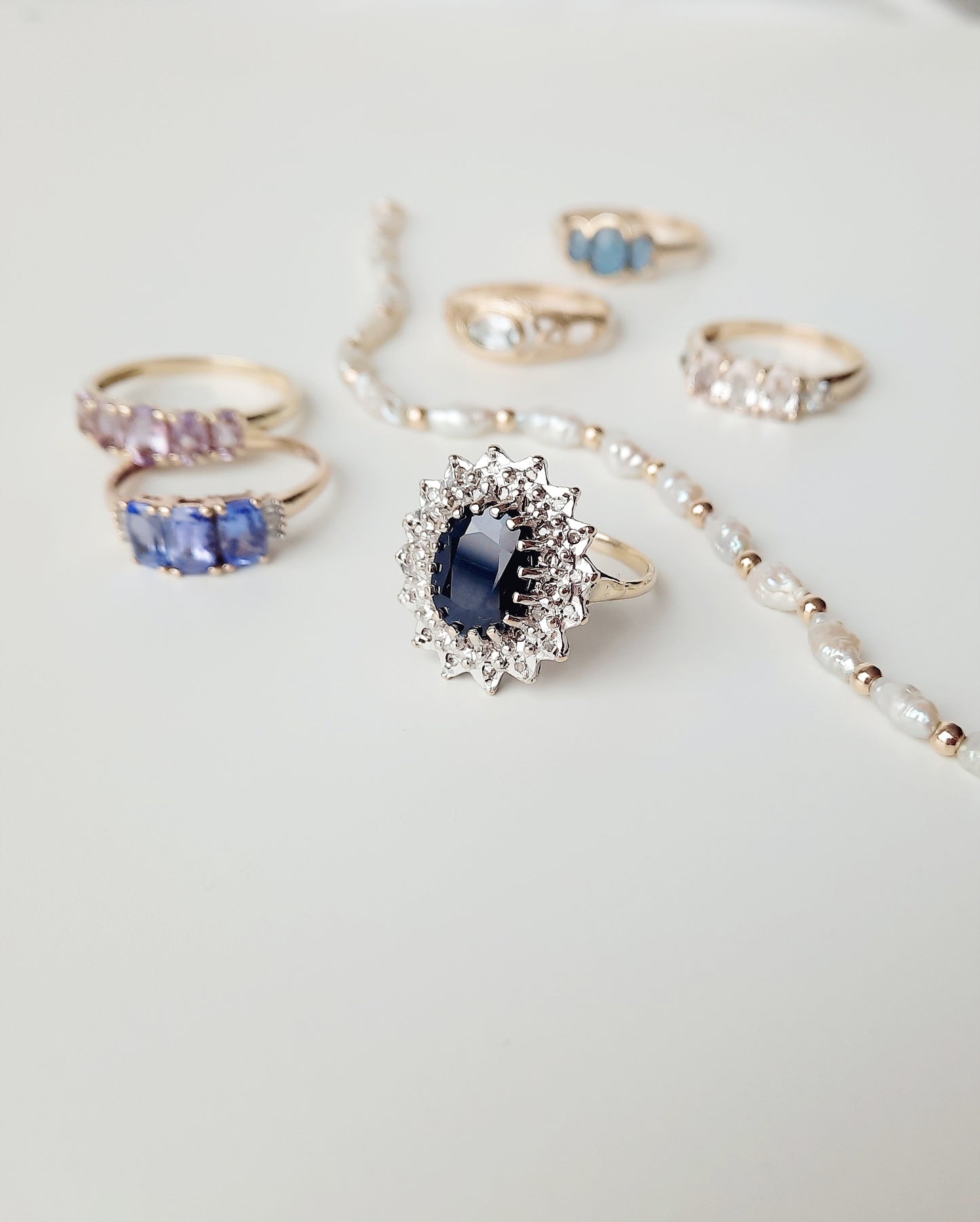 Diamond & sapphire ring | NEW